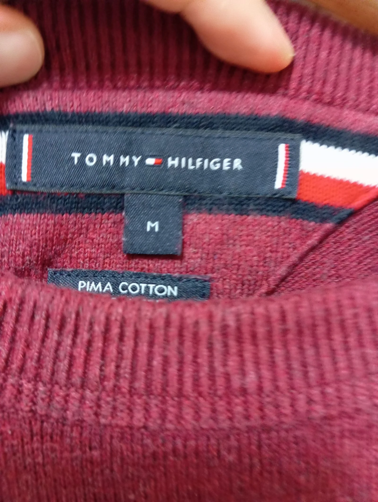 Jersey Tommy Hilfiger burdeos Pima Cotton M – photo 2